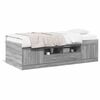 vidaXL Lit de jour avec tiroirs sans matelas sonoma gris 100x200 cm