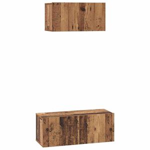 vidaXL Ensemble meuble TV 2 pcs Bois Ancien Bois d'ing&eacute;nierie