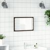 vidaXL Miroir de salle de bain &agrave; LED ch&ecirc;ne marron bois d'ing&eacute;nierie
