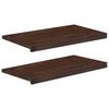 vidaXL Appuis de fen&ecirc;tre 2 pc Marron fonc&eacute; 80x 40 x 2 cm