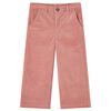 vidaXL Pantalons pour enfants velours c&ocirc;tel&eacute; rose ancien 92