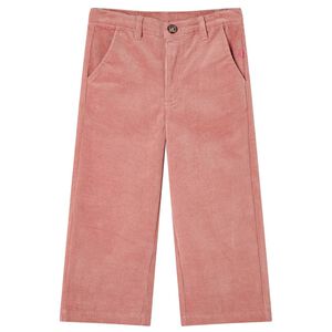 Pantalons pour enfants velours c&ocirc;tel&eacute; rose ancien 92