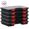 vidaXL Bo&icirc;tes d'assortiment 10 pcs 34,5x25x5 cm Polypropyl&egrave;ne