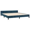 vidaXL Cadre de lit sans matelas bleu fonc&eacute; 180x200 cm velours