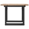 vidaXL Table basse cadre en O 50x50x35 cm bois de pin massif et acier