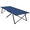 vidaXL Lit de camping pliant Bleu 206 x 76 x 74 cm Oxford et acier