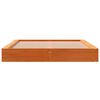 vidaXL Cadre de lit sans matelas cire marron 135x190cm bois pin massif