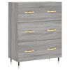 vidaXL Buffet sonoma gris 69,5x34x90 cm bois d'ing&eacute;nierie
