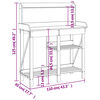 vidaXL Banc de rempotage avec &eacute;tag&egrave;res bois massif de sapin