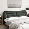 vidaXL Coussin de t&ecirc;te de lit Hvar gris fonc&eacute; 200 cm tissu