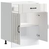 vidaXL Armoire de cuisine Lucca blanc brillant bois ing&eacute;nierie