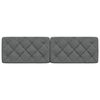 vidaXL Coussin de t&ecirc;te de lit gris fonc&eacute; 180 cm tissu