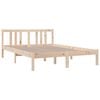vidaXL Cadre de lit sans matelas bois massif 135x190 cm