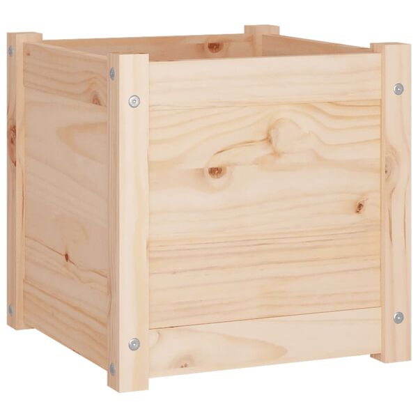 vidaXL Jardini&egrave;res d'ext&eacute;rieur 2 pcs 40x40x40 cm bois de pin massif