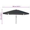 vidaXL Parasol de jardin Anthracite 395 x 395 x 245 cm