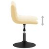 vidaXL Chaises pivotantes &agrave; manger lot de 2 cr&egrave;me velours