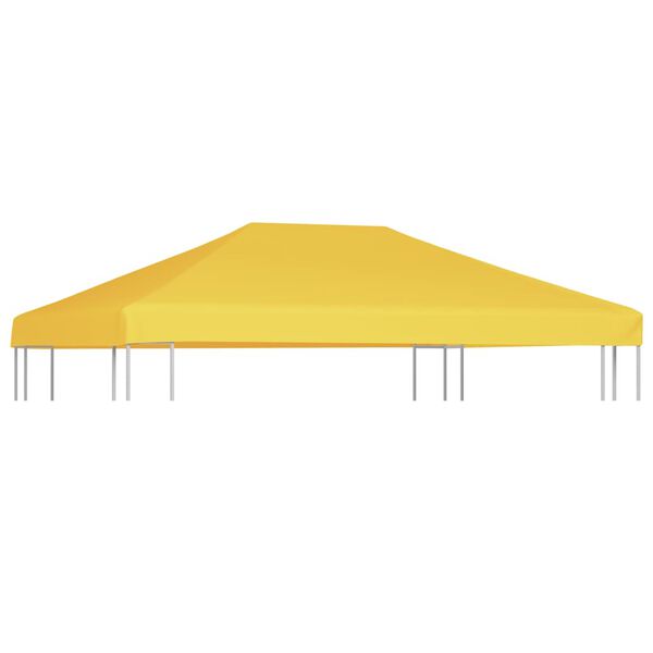 vidaXL Toile de toit de belvédère 270 g/m² 4x3 m Jaune