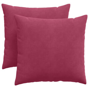 vidaXL Coussins de canap&eacute; 2 pcs Bordeaux 45 x 45 cm