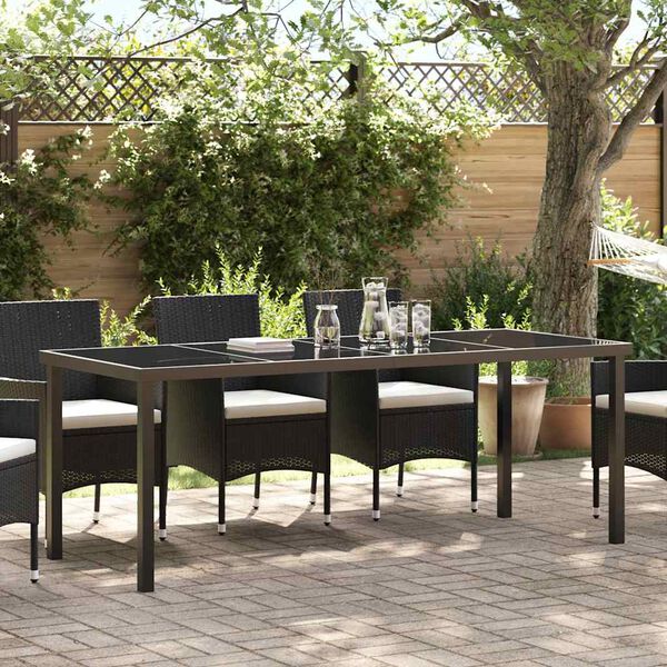 vidaXL Table de Jardin Noir 200 x 80 x 73 cm M&eacute;tal