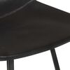 vidaXL Tabourets de bar lot de 4 noir cuir véritable