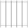 vidaXL Cloison de séparation 5 panneaux Blanc 200x200 cm Tissu