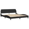 vidaXL Cadre de lit Viana avec LED sans matelas noir 180x200 cm
