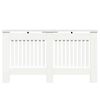 vidaXL Cache-Radiateur Blanc brillant 152 x 19 x 81,5 cm