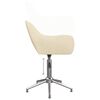 vidaXL Chaises pivotantes &agrave; manger lot de 6 Cr&egrave;me Tissu