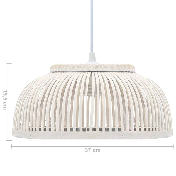 vidaXL Lampe suspendue Bambou 37x15,5 cm 40 W Demi-cercle E27