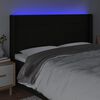 vidaXL T&ecirc;te de lit &agrave; LED Noir 183x16x118/128 cm Tissu