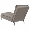 vidaXL Chaise longue de massage avec coussins taupe tissu