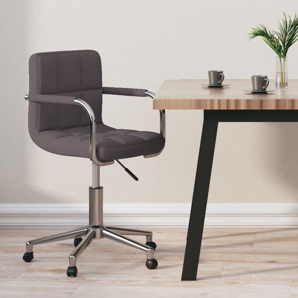 vidaXL Chaise pivotante de bureau Taupe Tissu