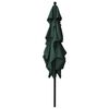 vidaXL Parasol de jardin à 3 niveaux avec mât en aluminium vert