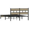 vidaXL Cadre de lit sans matelas chêne sonoma 137x190 cm