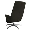 vidaXL Chaise de relaxation avec repose-pied Noir Velours
