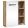 vidaXL Armoire de salle de bain à miroir avec LED chêne 45x13x52 cm