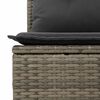 vidaXL Salon de jardin avec coussins 7 pcs gris r&eacute;sine tress&eacute;e
