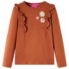 T-shirt enfants &agrave; manches longues cognac 116