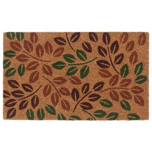 vidaXL Tapis de porte naturel 45x75 cm fibre de coco touffet&eacute;