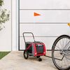 vidaXL Remorque de v&eacute;lo pour animaux de compagnie rouge et noir