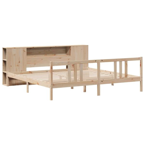 vidaXL Lit biblioth&egrave;que sans matelas 180x200 cm bois massif de pin