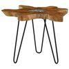 vidaXL Table basse 70x45 cm Bois de teck massif et polyr&eacute;sine