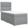 vidaXL Sommier &agrave; lattes de lit avec matelas gris clair 80x200 cm tissu