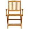 vidaXL Ensemble de bistro pliable 3 pcs bois d'acacia solide