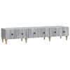 vidaXL Meuble TV Sonoma gris 147 x 34,5 x 30 cm Bois d'ing&eacute;nierie