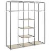vidaXL Armoire avec compartiments et barres Cr&egrave;me 150x45x175 cm Tissu