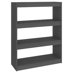 vidaXL Biblioth&egrave;que/S&eacute;parateur de pi&egrave;ce Gris 80x30x103,5 cm Pin massif