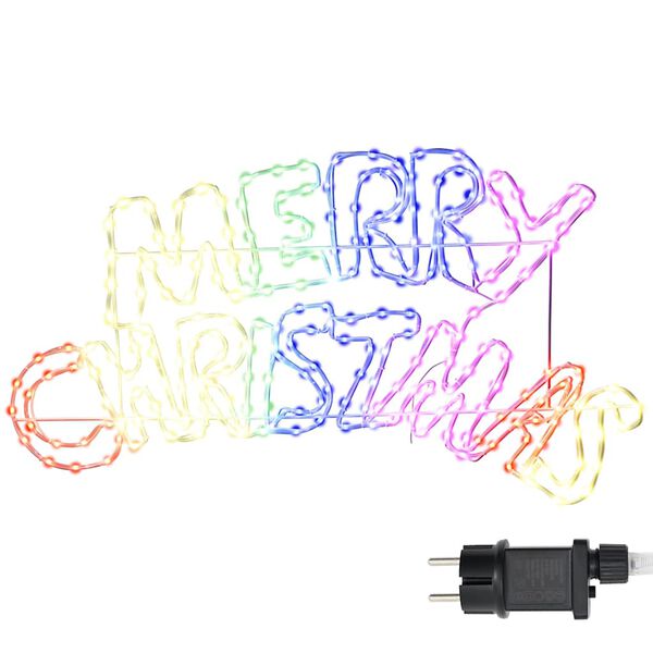 vidaXL Panneau de No&euml;l avec 240 LED Multicolore 100 x 50 cm PVC