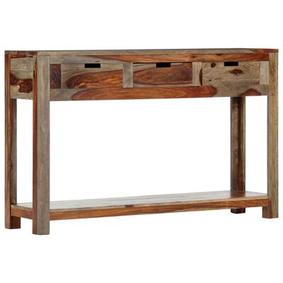 vidaXL Table console avec 3 tiroirs 120x30x75 cm Bois massif
