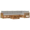 vidaXL Ensemble de canap&eacute;s d'ext&eacute;rieur 6 pcs Naturel et gris clair